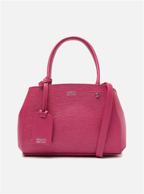 bolsa tote rosa couro bella pequena